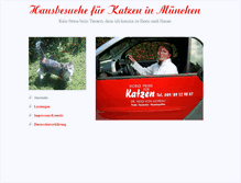 Tablet Screenshot of hausbesuche-fuer-katzen.de
